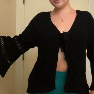Black boho cardigan/top